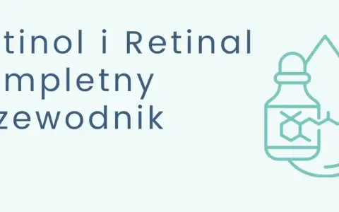 Retinol na co? Kompletny przewodnik po zastosowaniu retinolu i retinalu w pielęgnacji. Ikona buteleczki z serum i kropli.